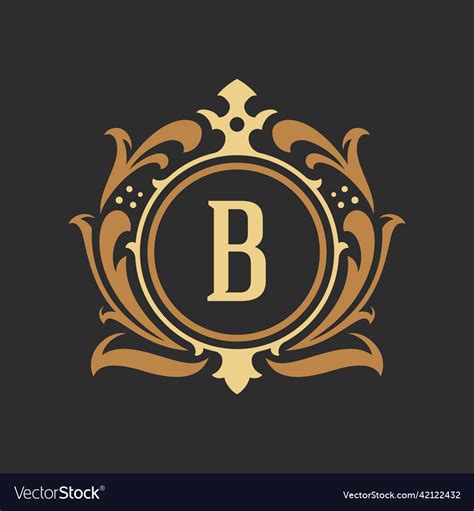 Luxury Monogram Logo Template Object Royalty Free Vector