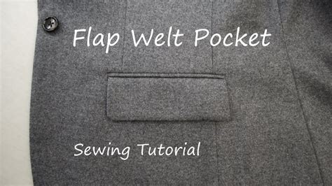 How To Sew Flap Pockets On A Jacket Youtube