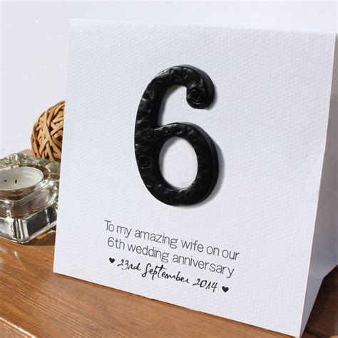 6 Years Iron Card Etsy