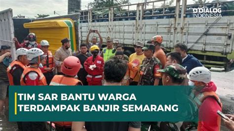 Tim Sar Siapkan Perahu Karet Bantu Warga Terdampak Banjir Di Semarang