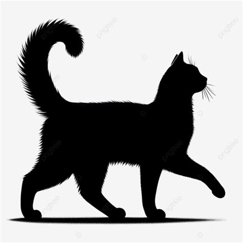 Cat Walking Silhouette Black, Cat Walking Silhouette, Black Cat Walking ...