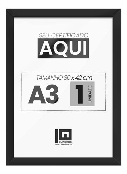 Quadro Moldura A X Vidro Poster Certificado Kit Mercadolivre