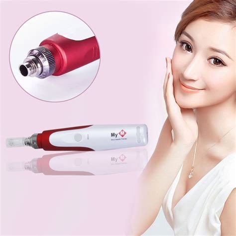 Mym Electric Derma Pen Stamp Micro Needle Therapy Derma Roller Dr Pen