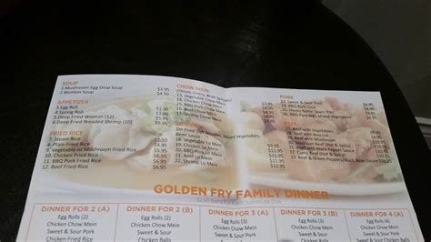 Menu at Golden Fry Chinese Restaurant, Rothesay