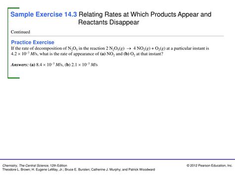 Ppt Sample Exercise Calculating An Average Rate Of Reaction