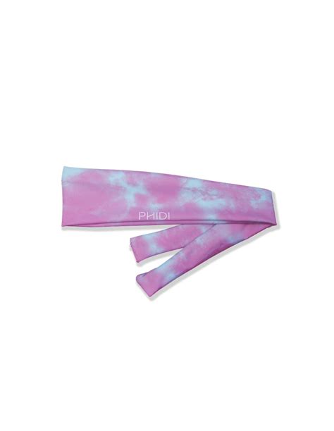 Bandeau sport à nouer Made in France motif Subtle Tie Dye Candy Phidi