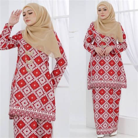 Xs Xl Kurung Songket Batik Riau Plus Size Nikah Tunang Annual