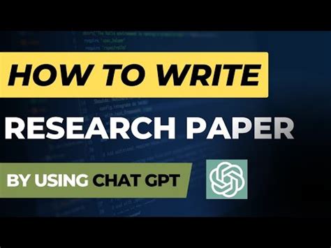 How To Easily Write A Research Paper Using Chat GPT L Step By Step