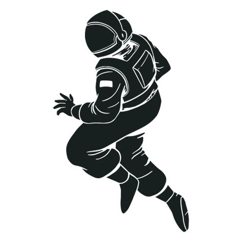 Diseño Png Y Svg De Stout Astronauta Pose Silueta Para Camisetas