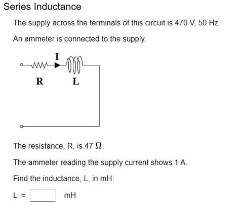 Answered Series Inductance The Supply Across The Bartleby