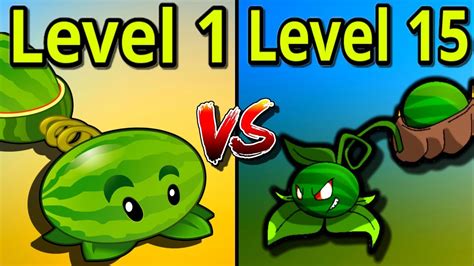 Plants Vs Zombies 2 Max Level Vs Level 1 Melon Pult Youtube