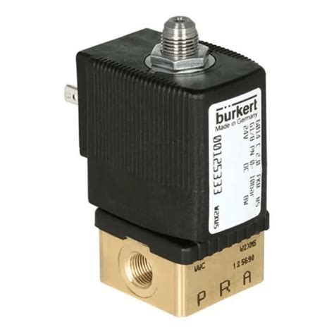 Burkert 125333 Solenoid Valve Directing Acting Type 6014 3 2 Nc 10 Bar Brass G1 8 24v Dc