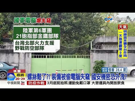 扯爆陸軍21砲指部電腦失竊 國安機密恐外洩│中視新聞 20220321