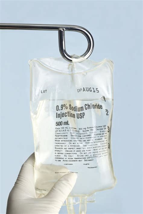 Saline Iv Drip On Grey Background Stock Image Image Of Medical Cure