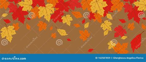 Colorful Autumn Leaves Illustration for Facebook Cover Stock Vector ...