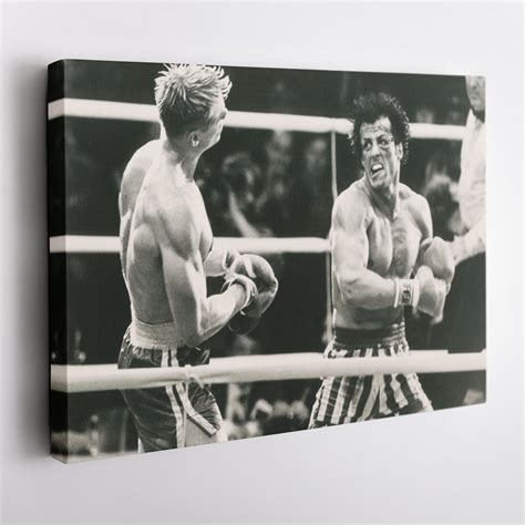 Rocky Balboa Vs Ivan Drago Poster Movie Boxing Canvas Wall Art Home ...