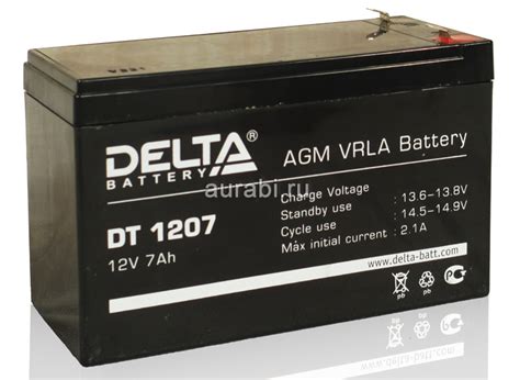 DT 1207 аккумулятор 7Ач 12В Delta