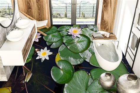 3d Lotus Leaf O2246 Floor Wallpaper Murals Wall Print 5d Aj Wallpaper Au Fay Ebay