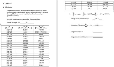 Solved 1. Calculations Complete the columns in order in the | Chegg.com 