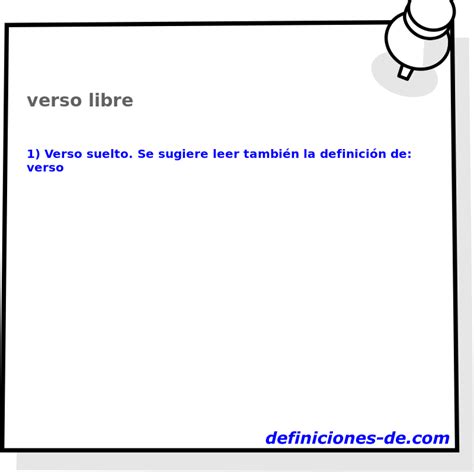 Significado de «verso libre»