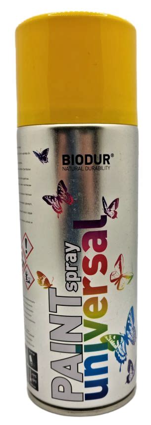 Farba w sprayu BIODUR 1023 400 ml SPRAY ŻÓŁTY DROGOWY RAL 1023 Cena