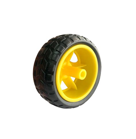 Roda Pneu 68mm para Carrinho Chassi Robótica PISCALED Arduino