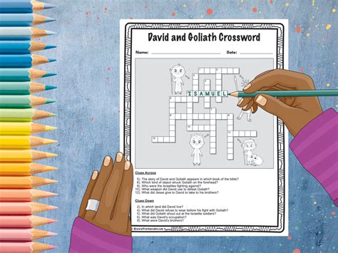 David And Goliath Word Search And Crossword Puzzle Activity Pack Made