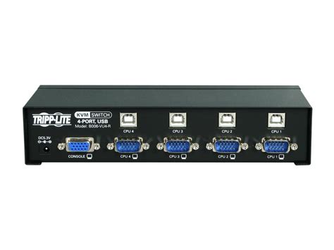 Tripp Lite 4-Port Desktop KVM Switch, USB, VGA HD15 (B006-VU4-R ...