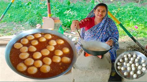 Nolen Gurer Rosogolla শীতকালের প্রিয় নলেন গুড়ের রসগোল্লা Jaggery