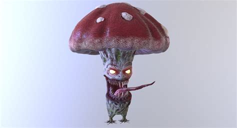 Evil Mushroom Smile Model Turbosquid 1286216