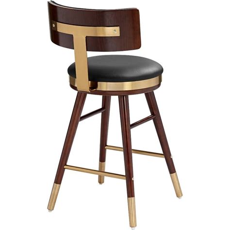 Studio 55d Walnut Bar Stool Brown 25 12 High Mid Century Black