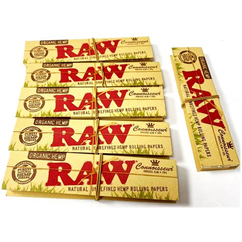 Raw Organic Hemp Connoisseur King Size Papers Pack Of 6