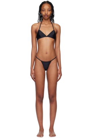 Gucci Black Interlocking G Bikini SSENSE