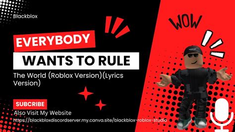 Everybody Want To Rule The World Roblox Vesion Lyries Version Youtube Music