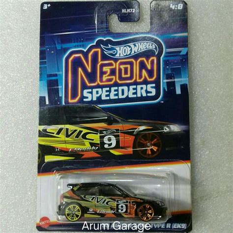 Hot Wheels 99 Honda Civic Type R EK9 Card Neon Speeders Honda Greedy Shopee Malaysia