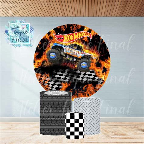Kit Painel Sublimado Capa De Cilindro Hot Wheels Elo