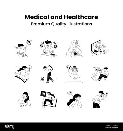 Have a Look at This Pack of Sketchy Illustrations of Patient Care and
