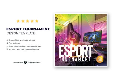 Esport Tournament Flyer Template Graphic By Vicasso · Creative Fabrica