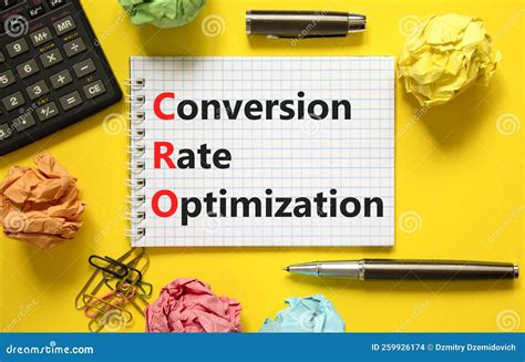 Cro Conversion Rate Optimization Symbol Concept Words Cro Conversion Rate Optimization On White