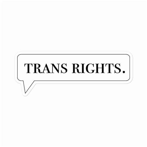 "Trans Rights" sticker - Missing Link Artistry