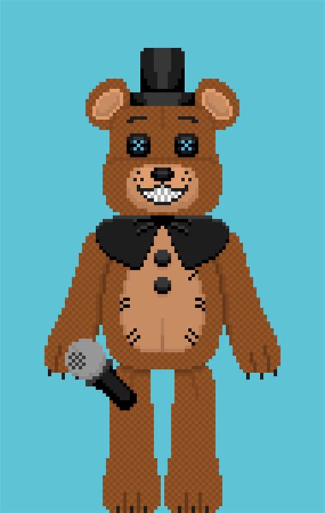 Hex Freddy Fazbear Plush Pixel Art