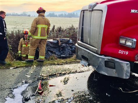 One Person Taken To Hospital After Bypass Crash My Comox Valley Now