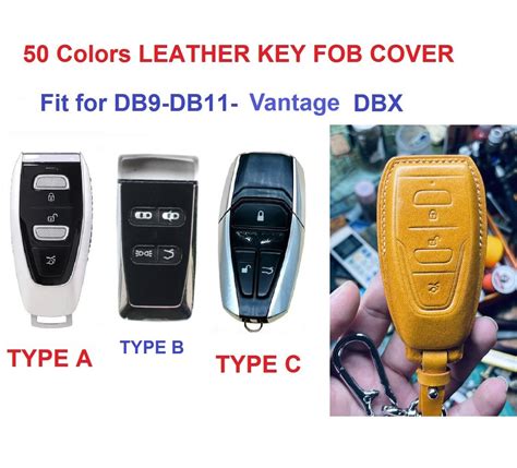 Fit For Aston Key Fob Cover Case Leather Martin Db9 Db10 Db11 D89 Kab