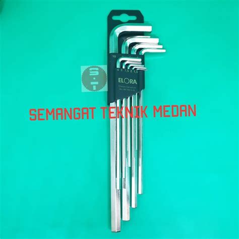 Jual Kunci L Mm Set Panjang Set Hex Key Mm Biasa Set Pcs Elora