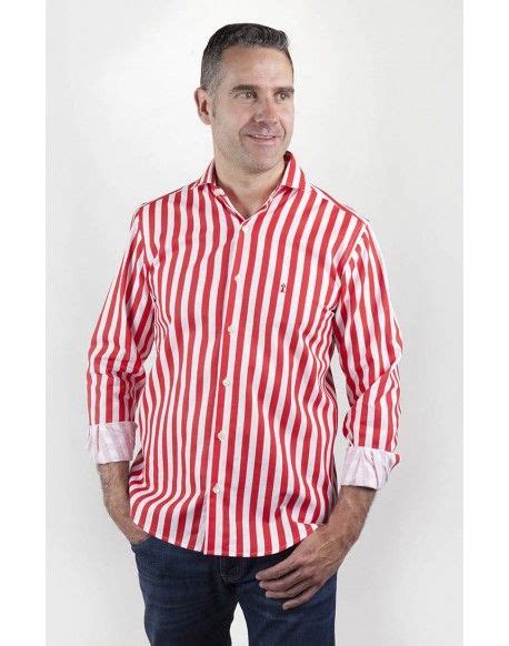 Camisa Oxford Hombre Rayas Rojas Atelier Yuwa Ciao Jp