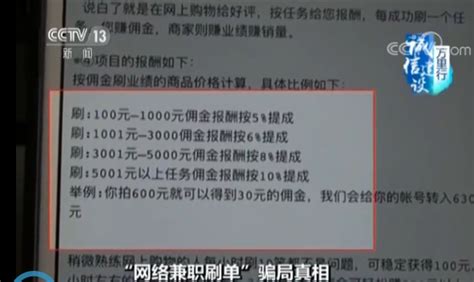 “网络兼职刷单”骗局真相 轻松拿佣金只是骗你钱的诱饵 新闻频道 央视网