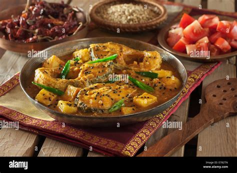 Macher Jhol Popular Fish Curry Bengal India Stock Photo Alamy