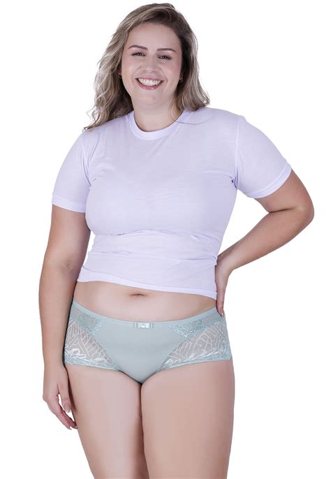 Calcinha Amor Plus Size Microfibra Concept Lingerie Verde Verde