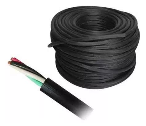 Cable Uso Rudo 4x12 Argos 100 Mts Negro 100 Cobre Envío gratis