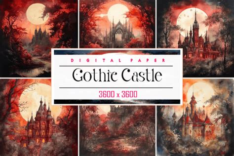 Watercolor Gothic Castle Graphic By Printable Design Creative Fabrica